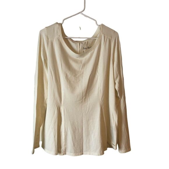 Any Body LS Ivory Top L - Picture 1 of 12